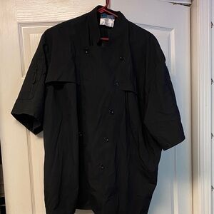 Men's Black Double-Breasted Chef Jacket